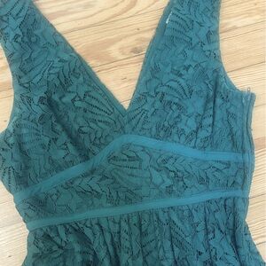Green Lace Midi Dress
